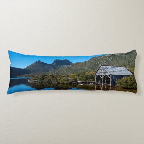Cradle Mountain Dove Lake with Boat Shed Body Pillow