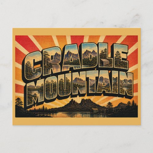 Cradle Mountain TAS Vintage Travel Art Postcard