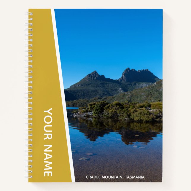Cradle Mountain, Tasmania Australia, Gold Notebook (Front)