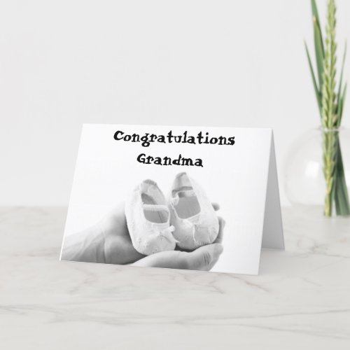 Cradled Baby Shoes Card