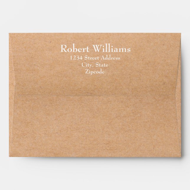 Craft 7 x 5  Mailing Envelopes with Return Address (Back (Top Flap))