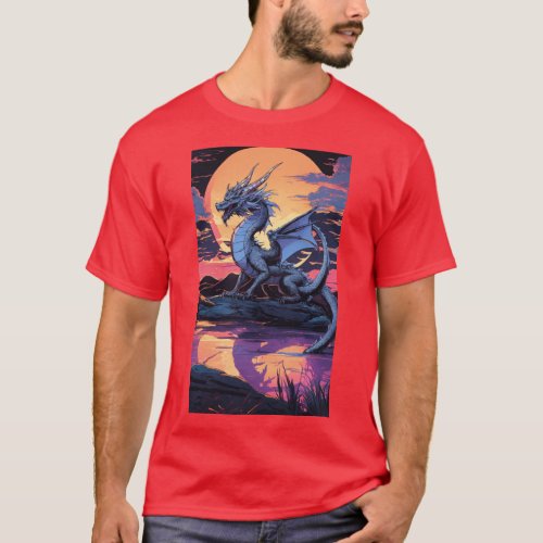  Craft a fierce dragon tattoo design intricately  T_Shirt