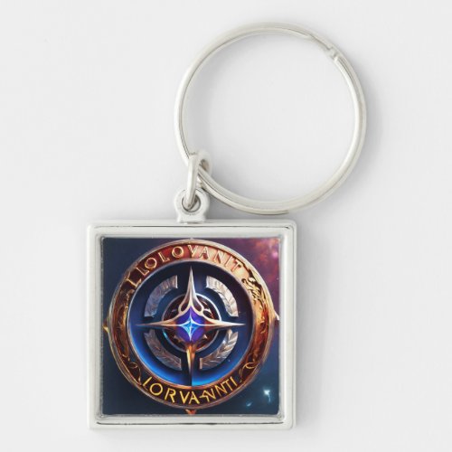 Craft a gravity_style emblem with a planets rings keychain