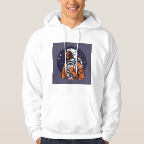 Craft a gravity_style t_shirt design with an astro hoodie