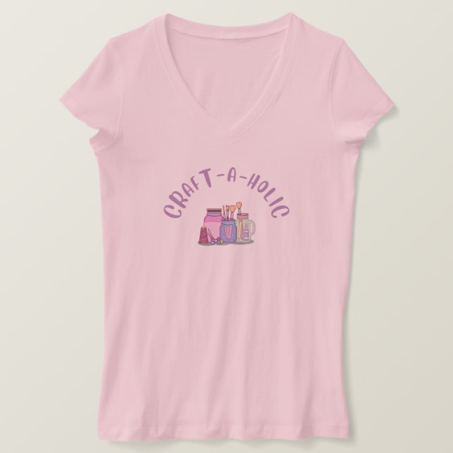 Craft-a-holic craft lover T-shirt (Design Front)