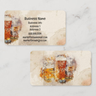 Craft Artisan Brewing Beer Pub Bar Business Card