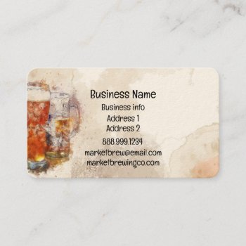 Craft Artisan Brewing Beer Pub Bar  Business Card by countrymousestudio at Zazzle