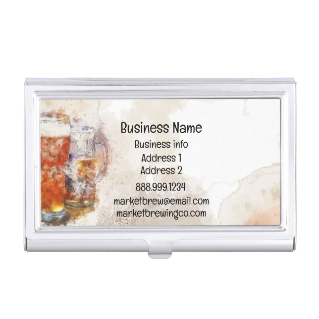 Craft Artisan Brewing Beer Pub Bar  Business Card Case (Front)