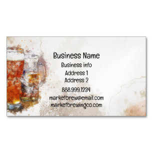 Craft Artisan Brewing Beer Pub Bar Business Card Magnet