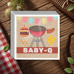 Craft Baby Q Grill Baby Shower Napkins