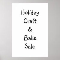 Craft & Bake Sale Sign