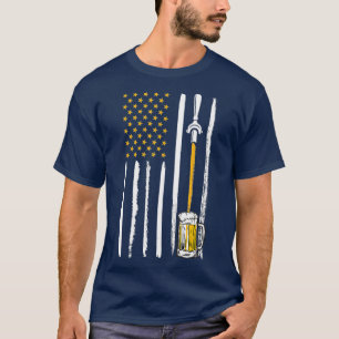 Craft Beer American Flag USA 4th July Brewery T-Shirt