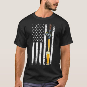 Craft Beer American Flag Usa 4th July Brewery T-Shirt