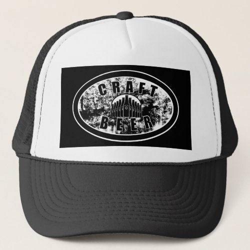 Craft Beer _ Black  White Trucker Hat