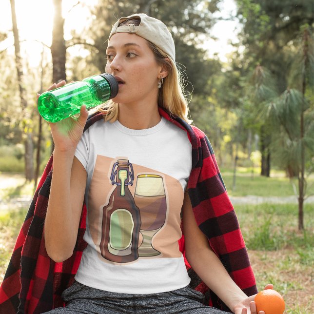 Craft Beer Bottle and Glass Rustic Brewery T-Shirt (Creator Uploaded)