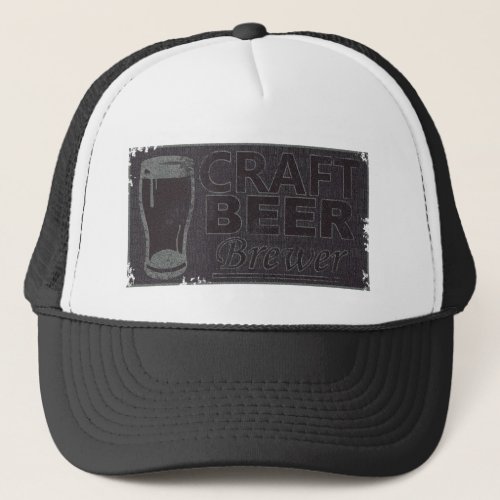 Craft Beer Brewer Distressed Trucker Hat