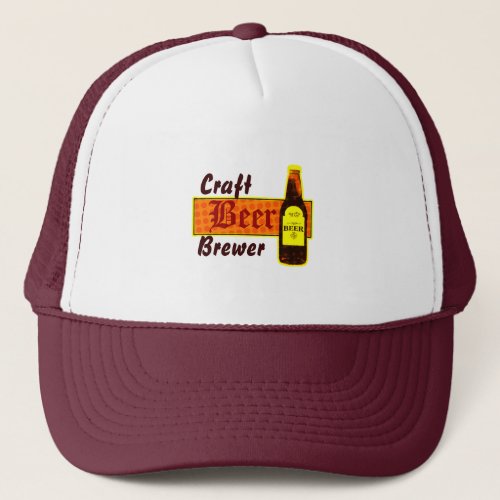Craft Beer BrewerOrange  Yellow Trucker Hat