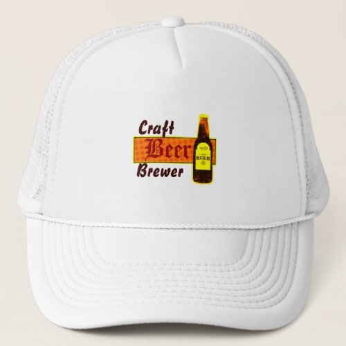 Craft Beer BrewerOrange  Yellow Trucker Hat