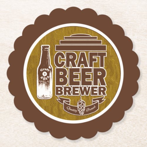 Craft Beer Brewer  Paper Coaster