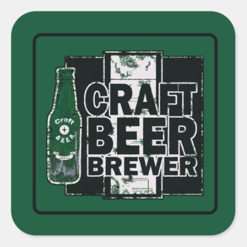 Craft Beer Brewer  Square Sticker