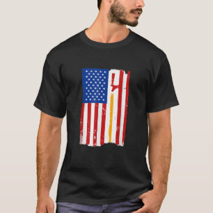 Craft Beer Brewery IPA Drinking American Flag USA  T-Shirt