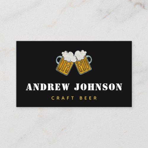 Craft Beer Brewery Simple Minimalistic Pub Bar Business Card