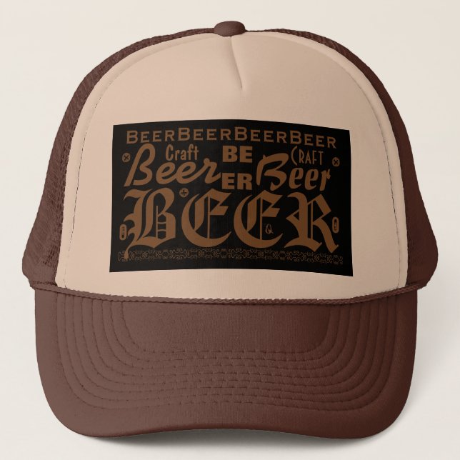 Craft Beer, Brown Trucker Hat (Front)