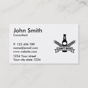 Craft beer business card