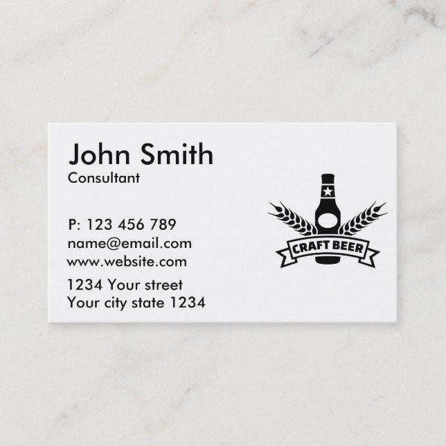 Craft beer business card (Front)