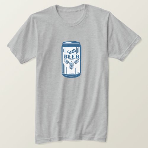 Craft Beer Can Blue T_Shirt
