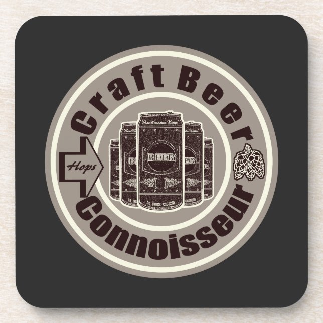 Craft Beer Connoisseur Drink Coaster (Front)