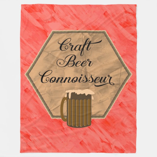 Craft Beer Connoisseur Fleece Blanket (Front)