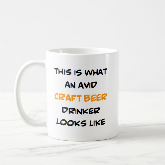 craft beer drinker, avid coffee mug (Left)