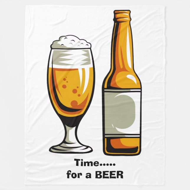 Craft Beer Fleece Blanket (Front)