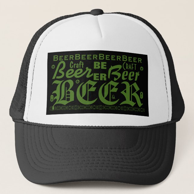 Craft Beer, Green Trucker Hat (Front)