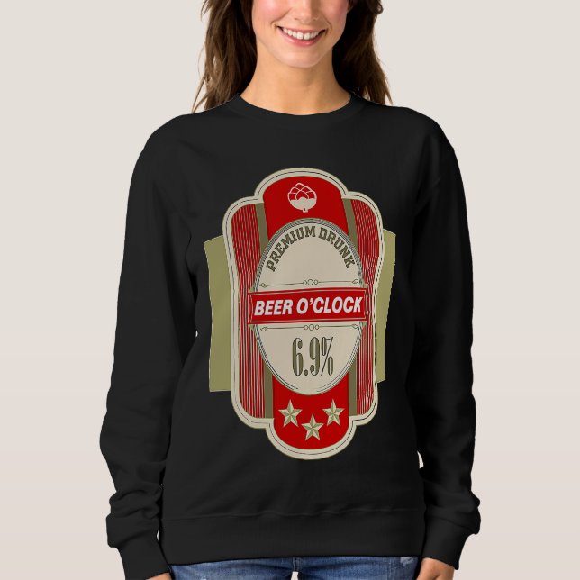 Craft Beer Lover Drinking Lazy Halloween Costume Sweatshirt (Front)
