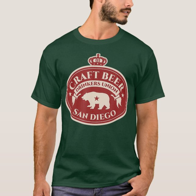 Craft Beer Lovers San Diego California T-Shirt (Front)