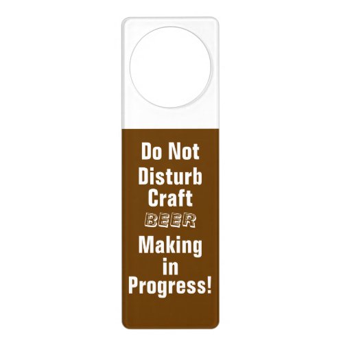 Craft Beer Making in Progress  Door Hanger