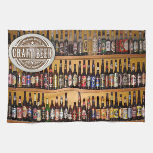 craft beer mens kitchen hand towel