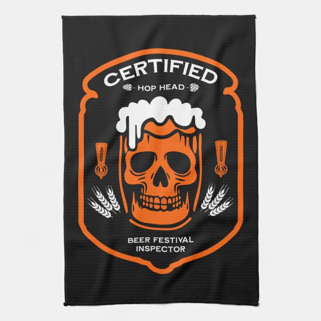 Craft Beer Oktoberfest Kitchen Towel (Vertical)