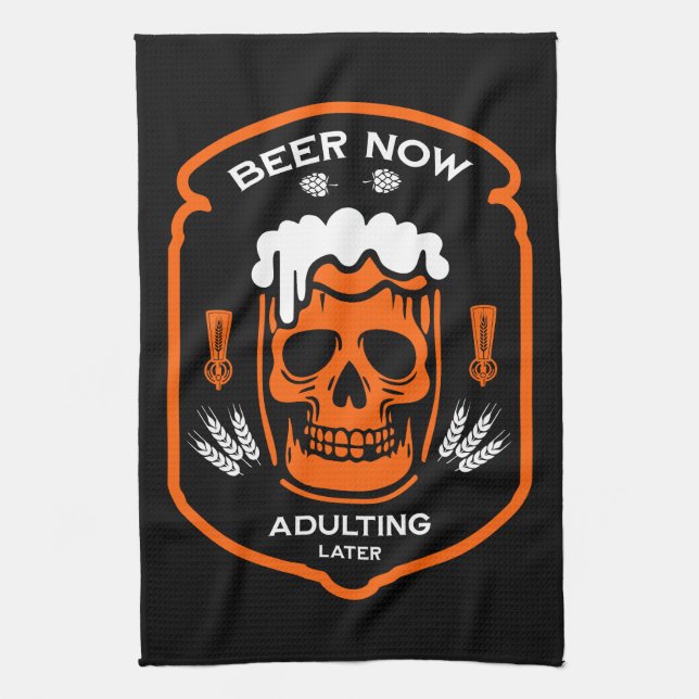 Craft Beer Oktoberfest Kitchen Towel (Vertical)