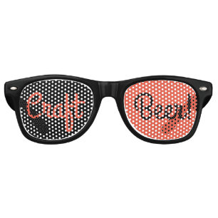 Craft Beer Orange Black Retro Sunglasses