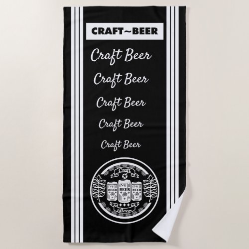 Craft Beer Oval Beach Towel