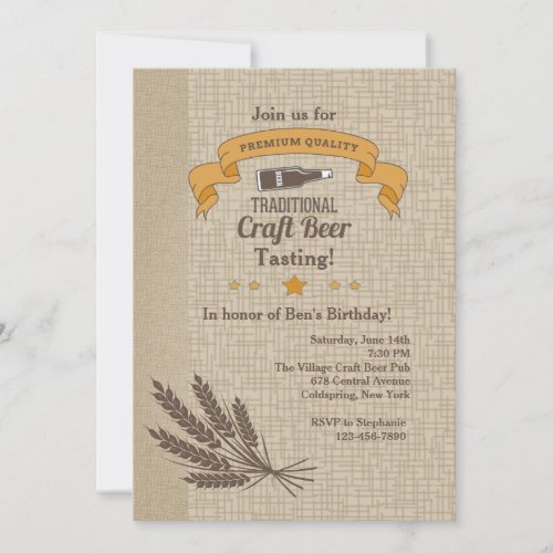 Craft Beer Tasting Invitation