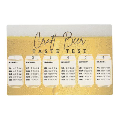 Craft Beer Tasting Mat