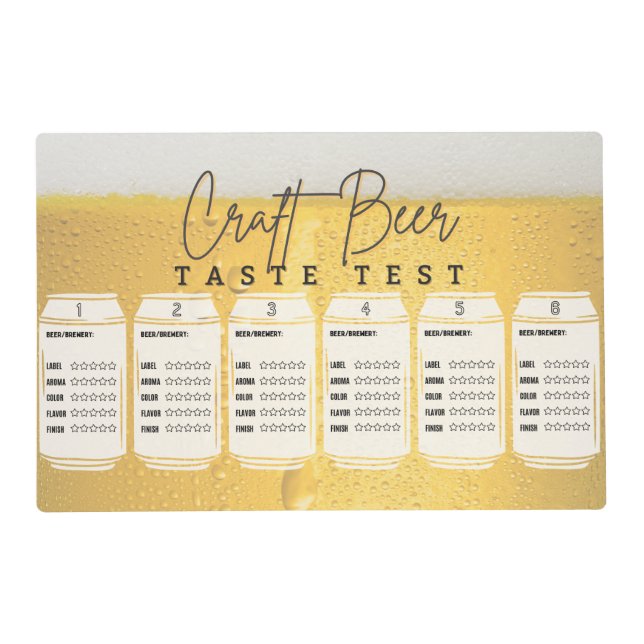 Craft Beer Tasting Mat (Front)
