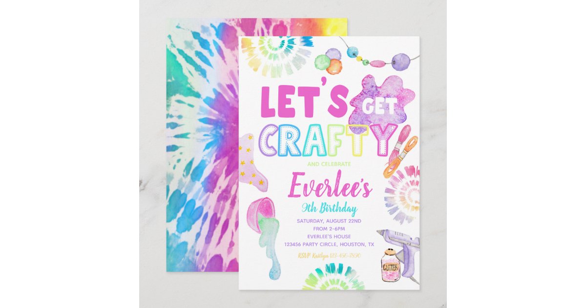 Craft Birthday Party Invitation | Craft Party | Zazzle
