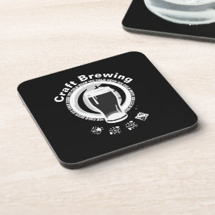 Craft Brewing, Black & White 2 Beverage Coaster