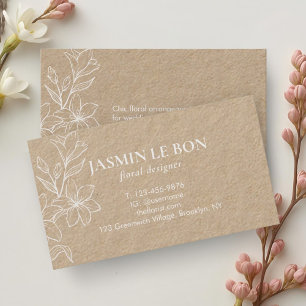 Craft Chic Minimal Floral Business Card