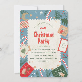 Craft Christmas Party Invitation